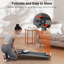 Load image into Gallery viewer, EUROCO 2.5HP Folding Treadmill with 7.5mph Speed, 265 lb Walking Exercise Treadmill with LED Display, 3 - Level Incline and 12 Preset Program for Home Office