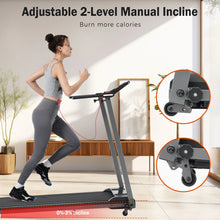 Load image into Gallery viewer, EUROCO 2.5HP Folding Treadmill with 7.5mph Speed, 265 lb Walking Exercise Treadmill with LED Display, 3 - Level Incline and 12 Preset Program for Home Office