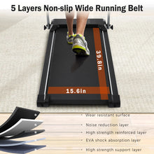 Load image into Gallery viewer, EUROCO 2.5HP Folding Treadmill with 7.5mph Speed, 265 lb Walking Exercise Treadmill with LED Display, 3 - Level Incline and 12 Preset Program for Home Office