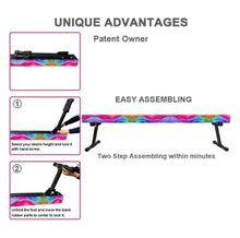 Load image into Gallery viewer, 8FT Adjustable&amp;Foldable Gymnastics Balance Beam, Home Gym Equipment, Easy Assembling and Storage, No Tool Require, for Kids Children Girls Training