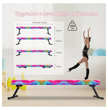 Load image into Gallery viewer, 8FT Adjustable&amp;Foldable Gymnastics Balance Beam, Home Gym Equipment, Easy Assembling and Storage, No Tool Require, for Kids Children Girls Training